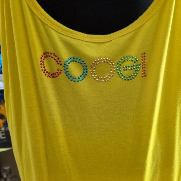 COOGI Yellow Ruffled Mini Dress - Picture 6 of 9